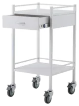 Pacific Medical Powder Coated Trolley One Drawer 50 x 50 x 96.7cm (LxWxH)