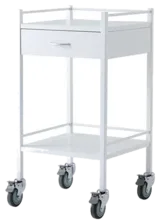 Pacific Medical Powder Coated Trolley One Drawer 50 x 50 x 96.7cm (LxWxH)