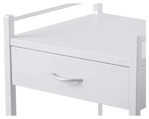 Pacific Medical Powder Coated Trolley One Drawer 50 x 50 x 96.7cm (LxWxH)