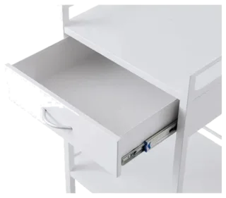 Pacific Medical Powder Coated Trolley One Drawer 50 x 50 x 96.7cm (LxWxH)