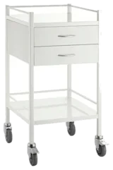 Pacific Medical Powder Coated Trolley Two Drawer 50 x 50 x 96.7cm (LxWxH)