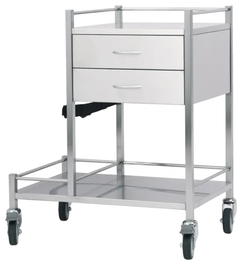 Stainless Steel Oxygen Trolley Two Drawer