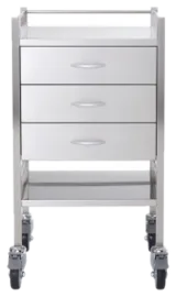 Stainless Steel Trolley Three Drawer