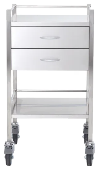 Stainless Steel Trolley Two Drawer